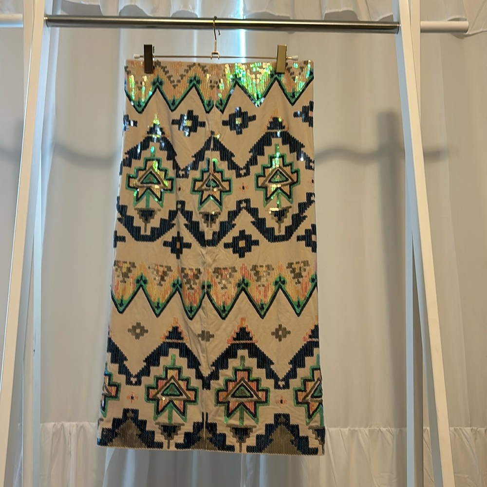 Colorful sequin pencil skirt (b2)
